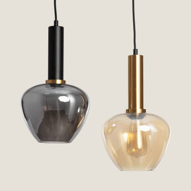 Imagem de Candeeiro Suspenso Metal e Vidro Daira