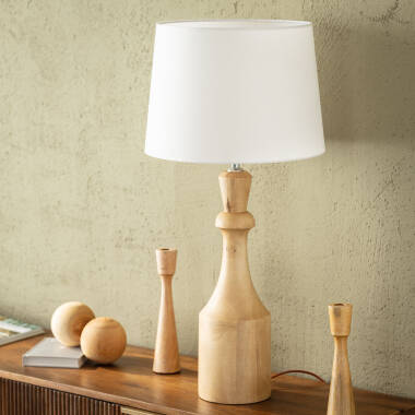 Imagem de Candeeiro de Mesa Madeira Marala ILUZZIA