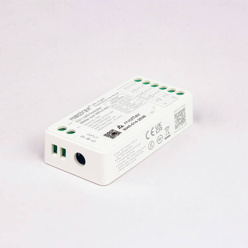 Imagen de Controlador Matter Tira LED Monocolor/CCT/RGB/RGBW/RGB+CCT 12-24V MiBoxer SM5 Compatible con Mando RF