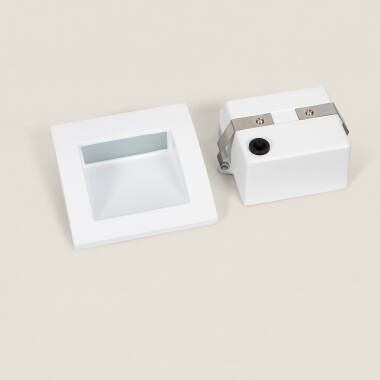Imagen de Baliza Exterior LED 4W Empotrable Pared Cuadrado Aluminio Blanco Leif