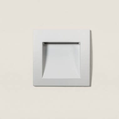 Imagen de Baliza Exterior LED 4W Empotrable Pared Cuadrado Aluminio Blanco Leif