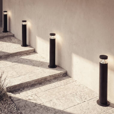 Imagen de Baliza Exterior LED 5W Superficie Pie 50cm Acero Inoxidable Inti Negro