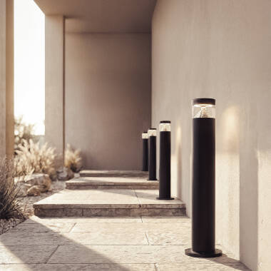 Imagen de Baliza Exterior LED 5W Superficie Pie 50cm Acero Inoxidable Inti Negro