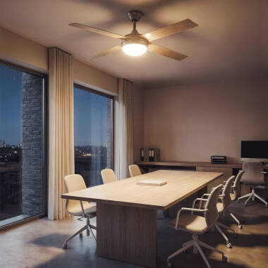 Imagem de Ventoinha de Teto com luz Silenciosa DC com aspas de madeira Navy Evo