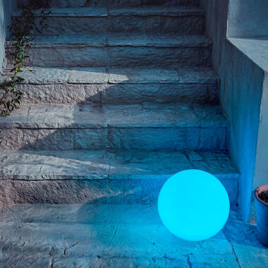 Imagem de Candeeiro Esférico Decorativo Bola de Luz LED RGB Evan Orb