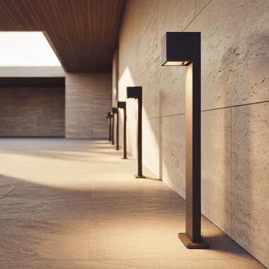 Imagen de Baliza de Pie Exterior LED 10W Superficie 80cm Aluminio Denny L