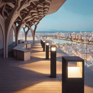 Imagen de Baliza Exterior LED 9W Superficie Pie 80cm Aluminio Sheffield