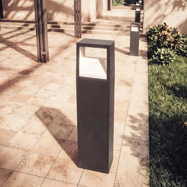 Baliza Exterior LED 9W Superficie Pie 50cm Aluminio Sheffield