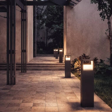 Imagen de Baliza de Pie Exterior LED 9W Superficie 50cm Aluminio Sheffield