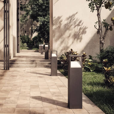 Imagen de Baliza Exterior LED 9W Superficie Pie 50cm Aluminio Sheffield