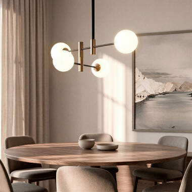 Imagen de Lámpara Colgante Metal y Cristal Bull 4