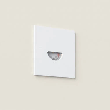 Baliza Exterior LED 2W Encastrável na Parede Quadrada Branco Guell