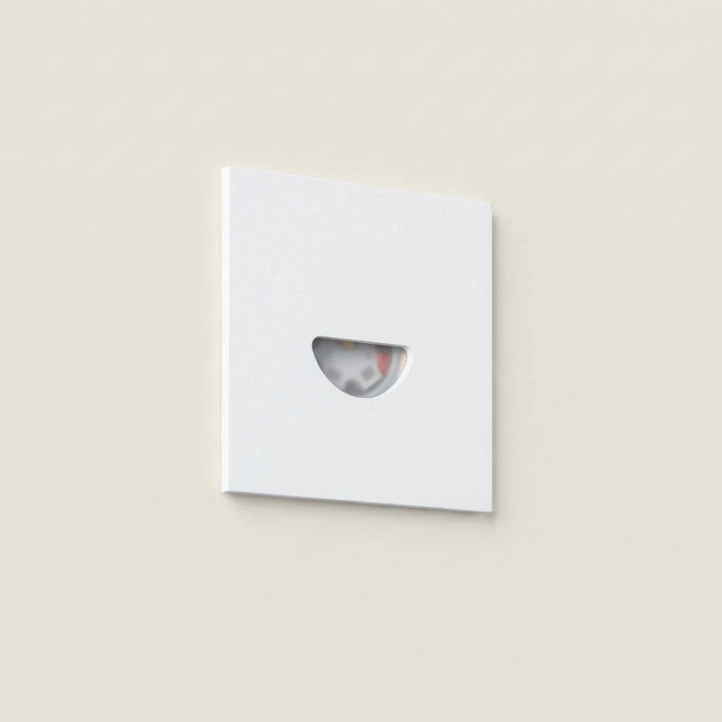 Imagen de Baliza Exterior LED 2W Empotrable Pared Cuadrado Blanco Guell