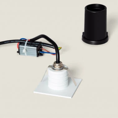 Imagen de Baliza Exterior LED 2W Empotrable Pared Cuadrado Blanco Guell