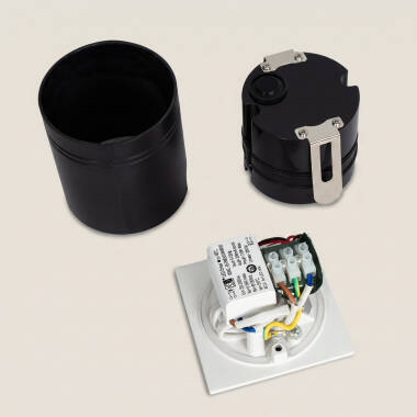 Imagen de Baliza Exterior LED 3W Empotrable Pared Cuadrado Aluminio Blanco Ellis
