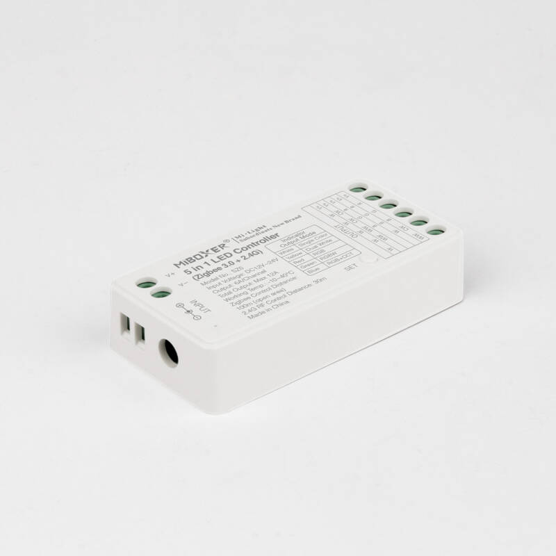 Imagen de Controlador Zigbee Tira LED Monocolor/CCT/RGB/RGBW/RGB+CCT 12-24V MiBoxer SZ5 Compatible con Mando RF