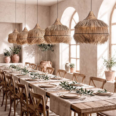 Imagem de Candeeiro Suspenso Rattan Liana ILUZZIA