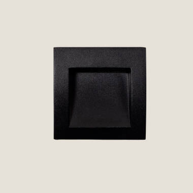 Imagen de Baliza Exterior LED 4W Empotrable Aluminio Pared Cuadrado Negro Leif