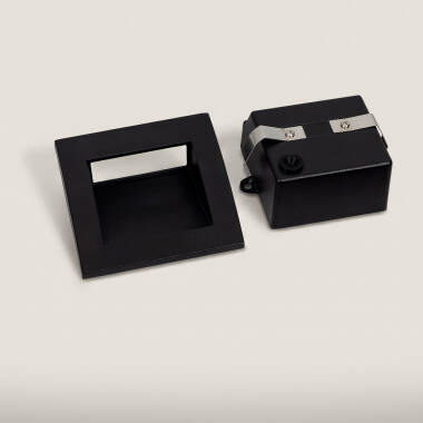 Imagen de Baliza Exterior LED 4W Empotrable Aluminio Pared Cuadrado Negro Leif