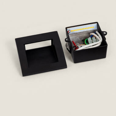 Imagem de Baliza Exterior LED 4W, Encastrável, em Alumínio, para Parede, Quadrada, Preta, Leif