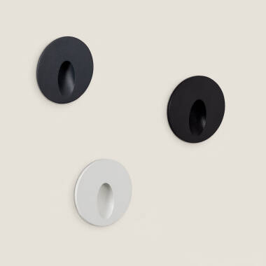 Imagen de Baliza Exterior LED 3W Empotrable Pared Circular Gris Boiler