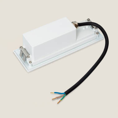 Imagem de Baliza Exterior LED 7W Encastrável Parede Retangular Branca Groult