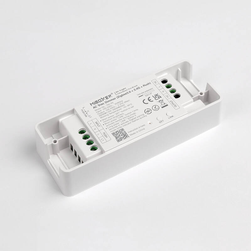 Imagem de Regulador LED TRIAC Zigbee MiBoxer TRI-PZ de Alta Potência, Compatível com Comando RF e Botão