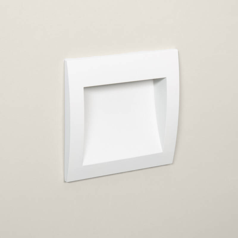 Imagen de Baliza Exterior LED 4W Empotrable Pared Cuadrado Blanco Natt