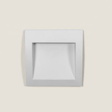 Imagen de Baliza Exterior LED 4W Empotrable Pared Cuadrado Aluminio Blanco Natt