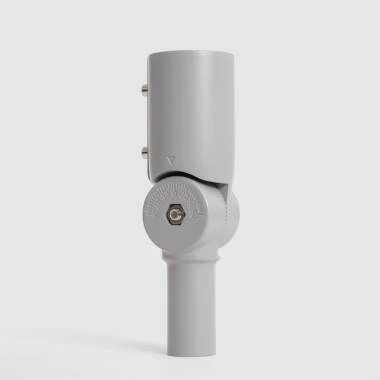 Brazo de Columna Direccionable 90º Ø44 mm para Luminarias de Alumbrado Público Gris
