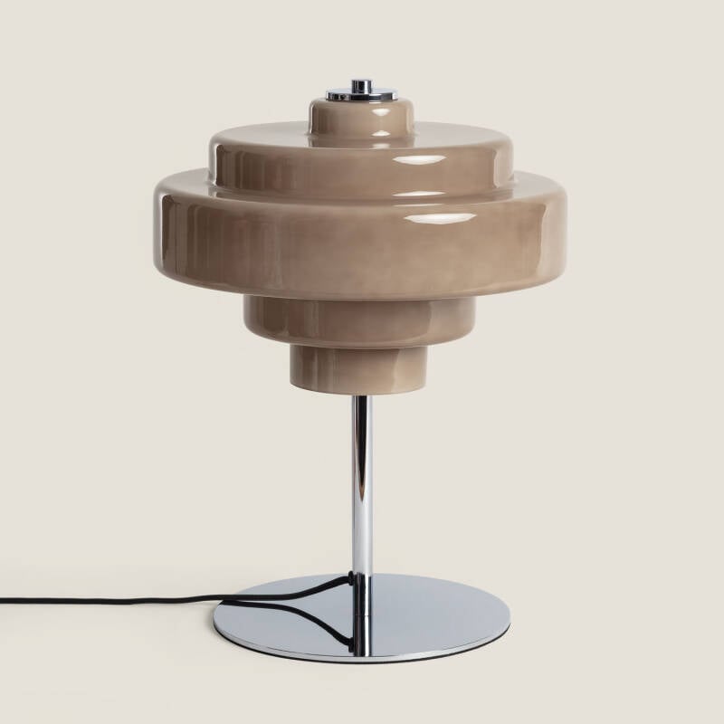 Imagem de Candeeiro de Mesa em Metal e Vidro Nova