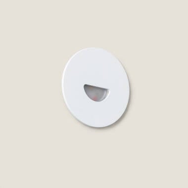 Baliza Exterior LED 2W Empotrable Aluminio Pared Circular Blanco Guell