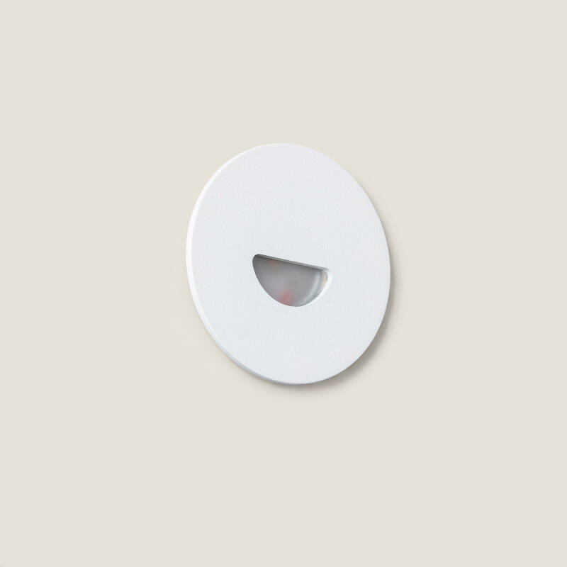 Imagen de Baliza Exterior LED 2W Empotrable Pared Circular Blanco Guell
