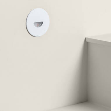 Imagen de Baliza Exterior LED 2W Empotrable Aluminio Pared Circular Blanco Guell