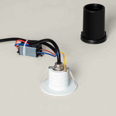 Imagem de Baliza Exterior LED 2W Encastrável na Parede Circular Branco Guell