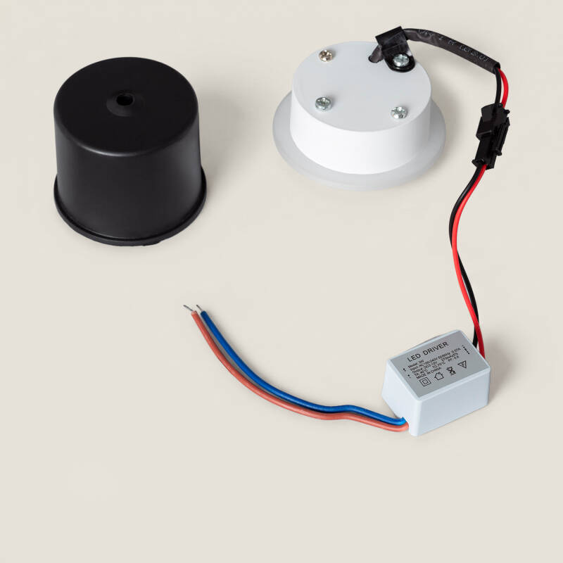 Imagen de Baliza LED 3W Empotrable Pared Circular Negro Occulare