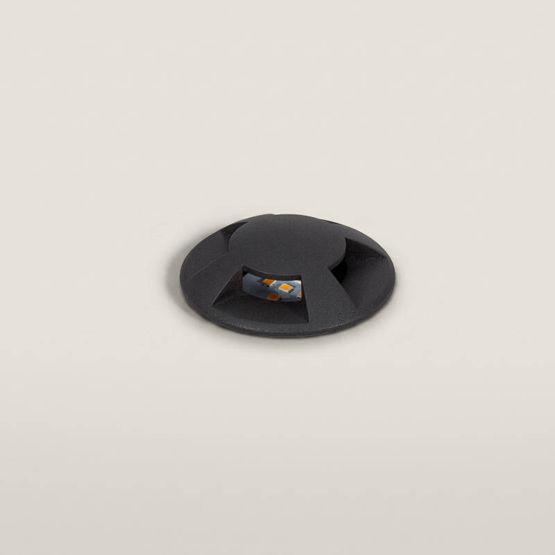 Imagen de Baliza Exterior LED Empotrable Suelo 4L 24V DC Loto Negro