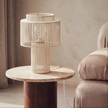 Candeeiro de Mesa com Cordão de Algodão Alma