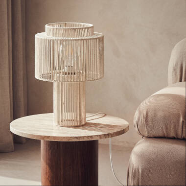 Imagen de Lámpara de Mesa de Cuerda de Algodón Alma