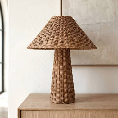 Lámpara de Mesa de Ratán Nara