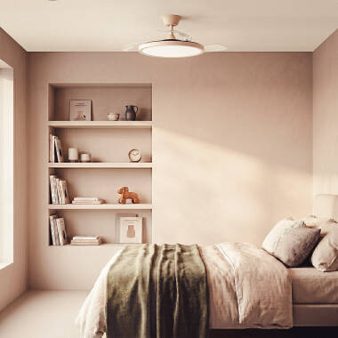 Imagen de Ventilador de Techo con luz Silencioso DC aspas retráctiles Kleon