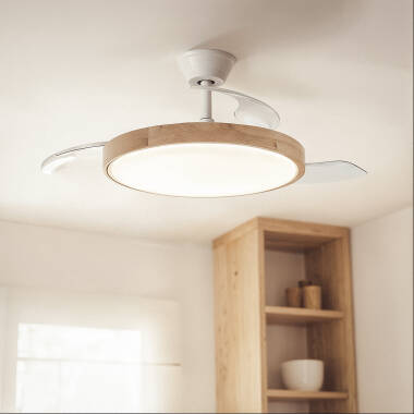 Imagen de Ventilador de Techo con luz Silencioso DC aspas retráctiles Dari