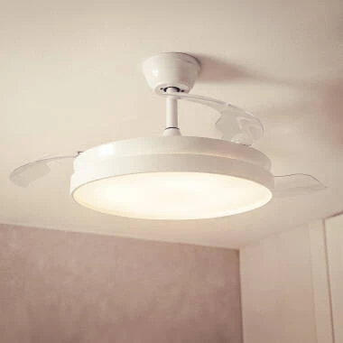 Ventilador de Techo con luz Silencioso DC aspas retráctiles Kaios