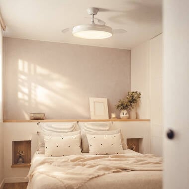 Imagen de Ventilador de Techo con luz Silencioso DC aspas retráctiles Kaios