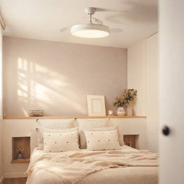Imagen de Ventilador de Techo con luz Silencioso DC aspas retráctiles Kaios