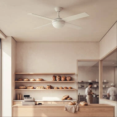 Ventilador de Techo con luz Silencioso DC aspas de madera Navy Evo