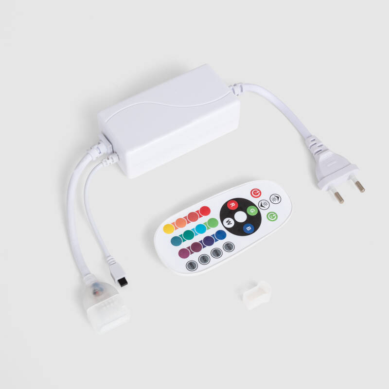 Imagem de Controlador para Fita LED Neon Regulável 220V RGB SFLEX8 com Comando IR