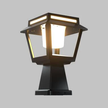 Baliza de Sobremuro Solar LED 15W Tower 100LM/W con Sensor de Movimiento