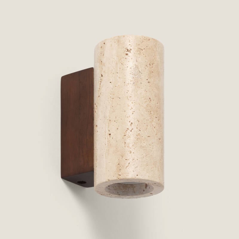 Imagen de Aplique de Pared Travertino y madera Enzo