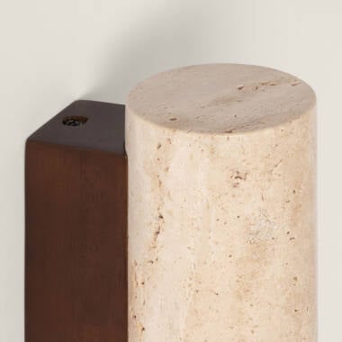 Imagen de Aplique de Pared Travertino y madera Enzo